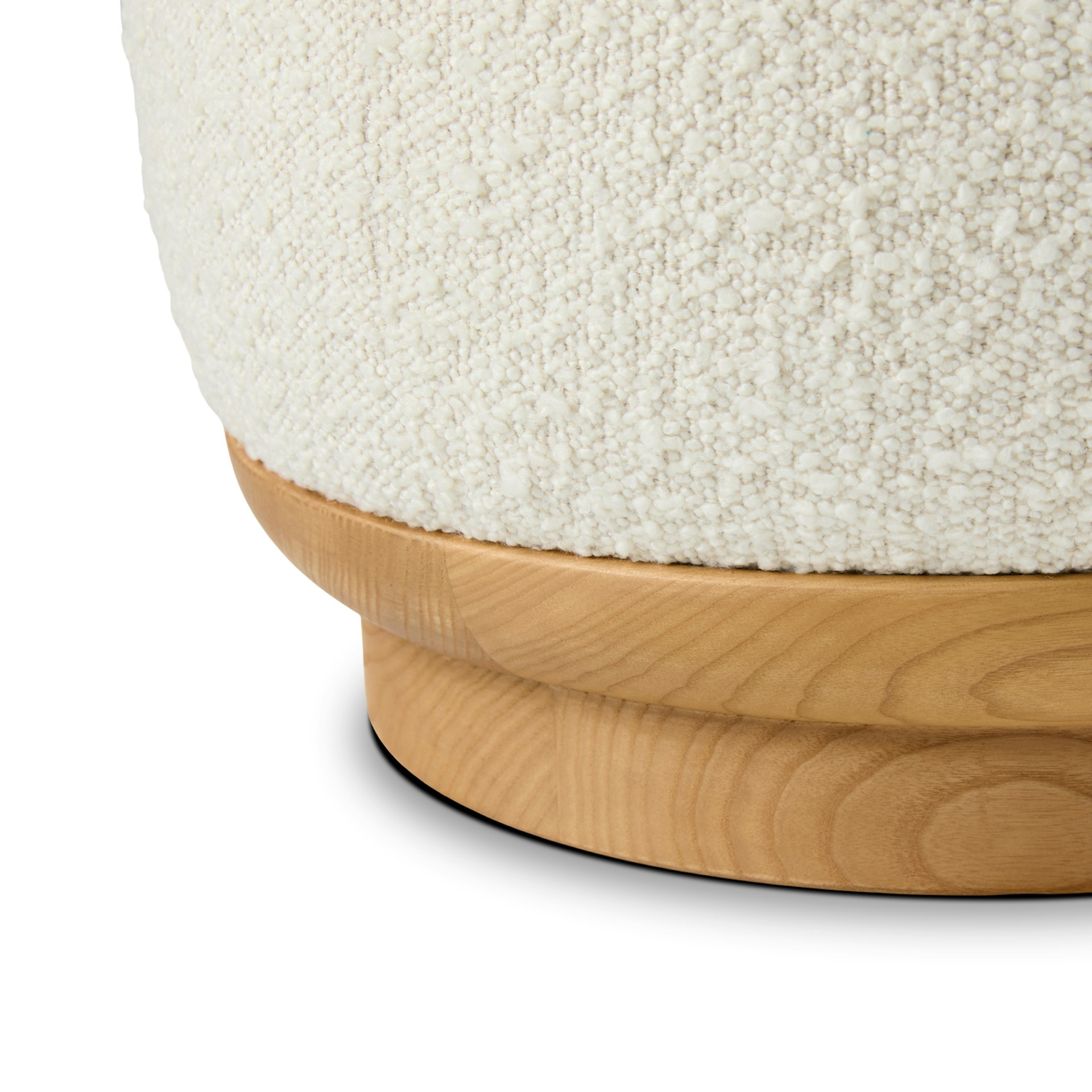 Pica 16" Ottoman - Ivory Bouclé 7 Pica 16" Ottoman - Ivory Bouclé