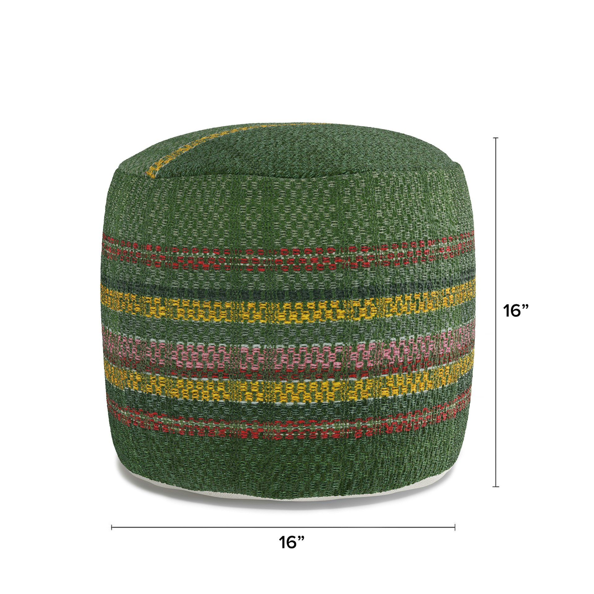 Tapio Pouf - Green Multi 8 Tapio Pouf - Green Multi