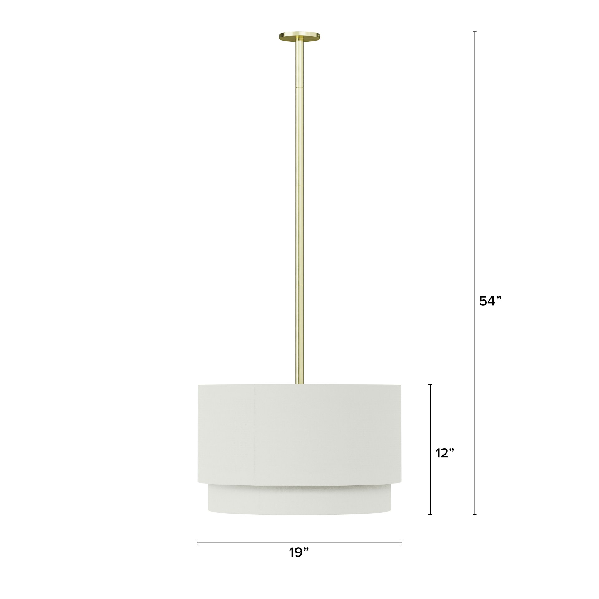 Zebu Linen Pendant Lamp - Brass 9 Zebu Linen Pendant Lamp - Brass