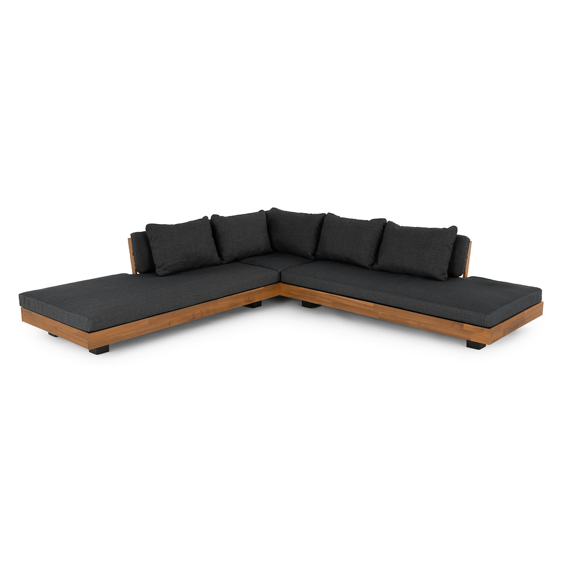 Lubek 100.5" Outdoor Low Corner Sectional - Slate Gray 4 Lubek 100.5" Outdoor Low Corner Sectional - Slate Gray