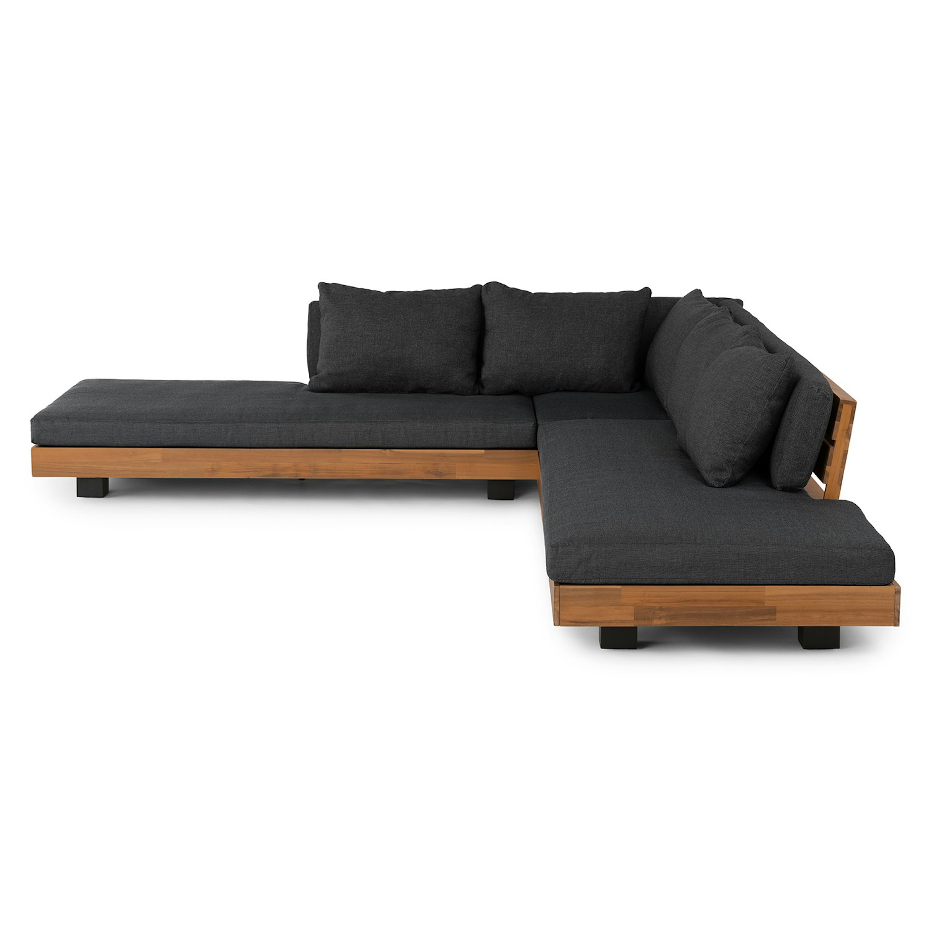 Lubek 100.5" Outdoor Low Corner Sectional - Slate Gray 6 Lubek 100.5" Outdoor Low Corner Sectional - Slate Gray