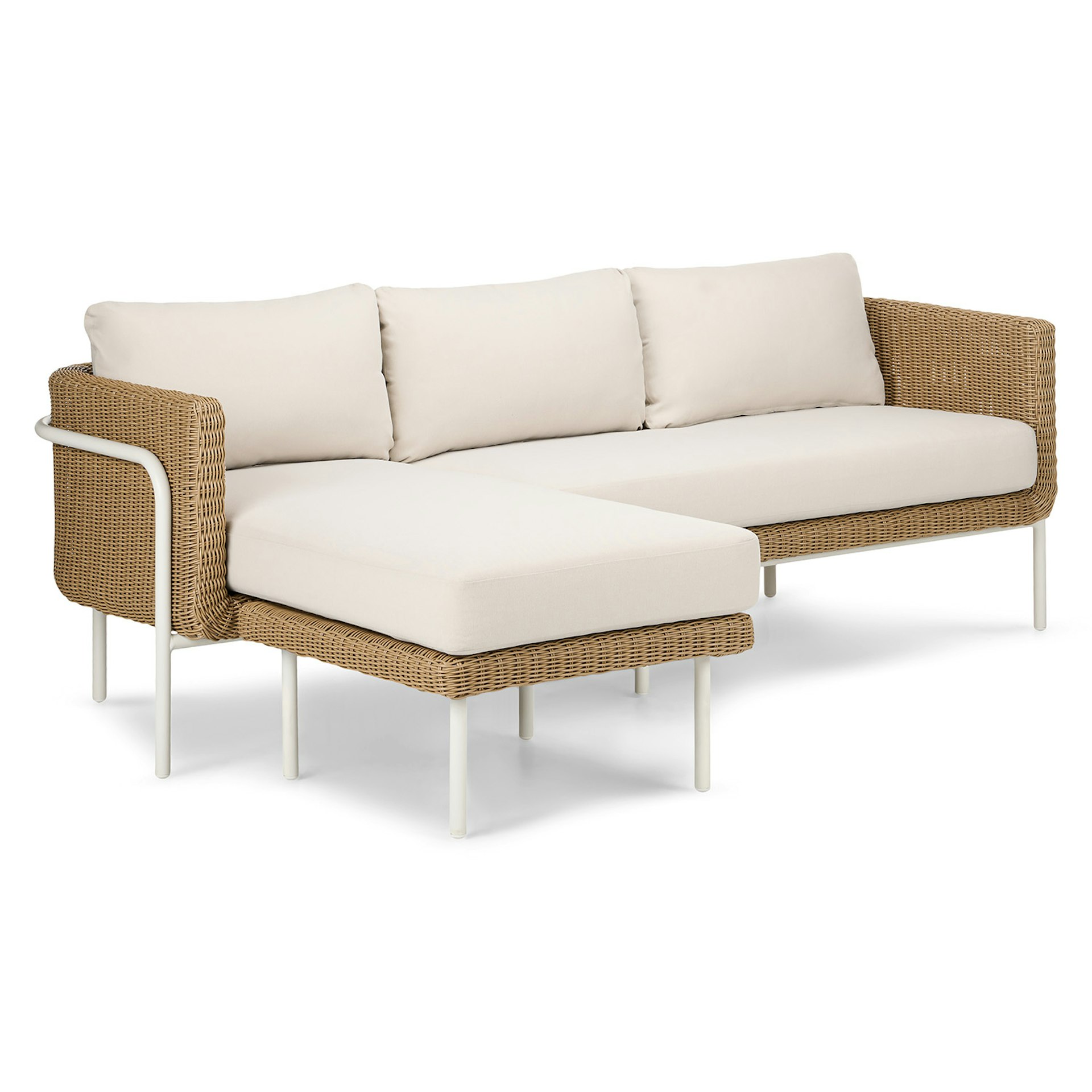 Aby 88" Outdoor Reversible Sectional - Dravite Ivory 4 Aby 88" Outdoor Reversible Sectional - Dravite Ivory