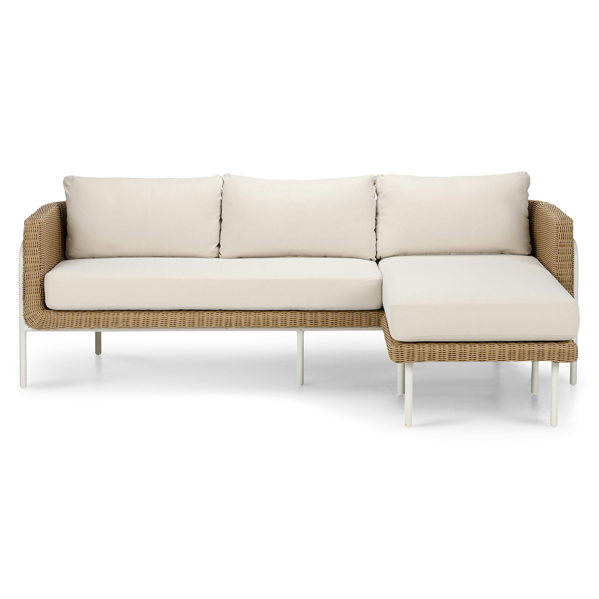Aby 88" Outdoor Reversible Sectional - Dravite Ivory 5 Aby 88" Outdoor Reversible Sectional - Dravite Ivory