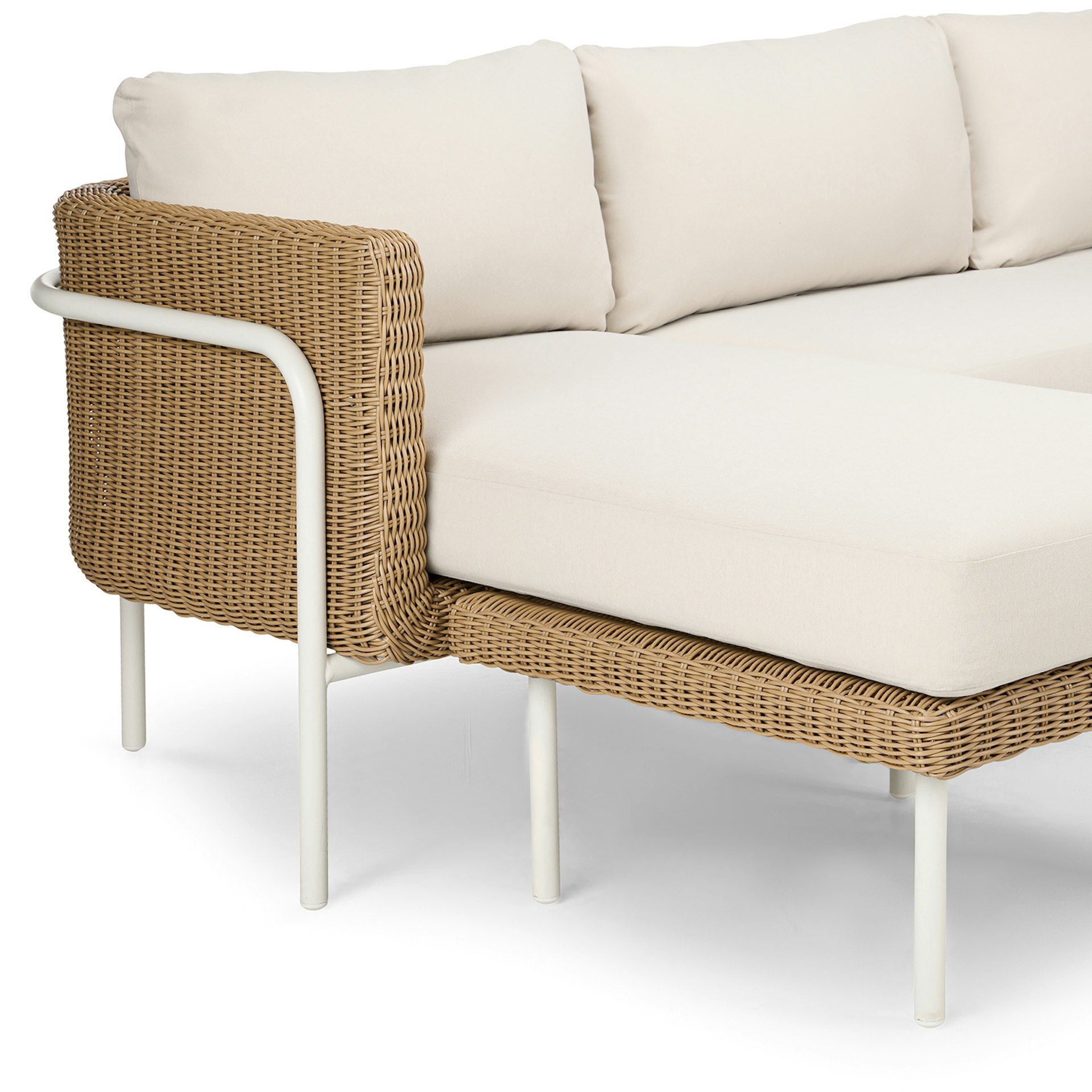 Aby 88" Outdoor Reversible Sectional - Dravite Ivory 8 Aby 88" Outdoor Reversible Sectional - Dravite Ivory