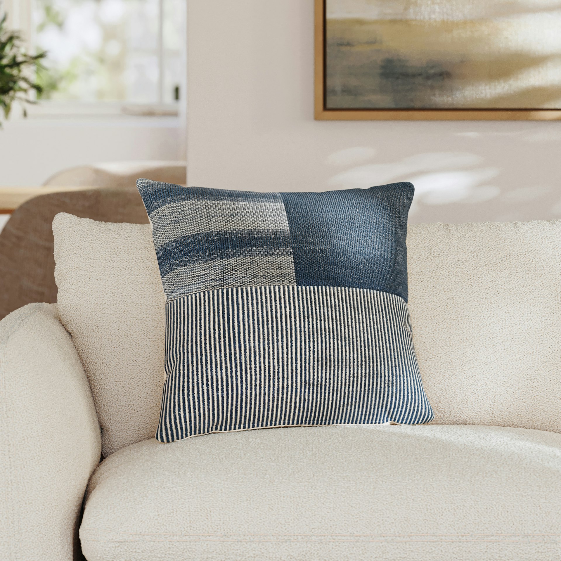Elmer Large Pillow - Blue Multi