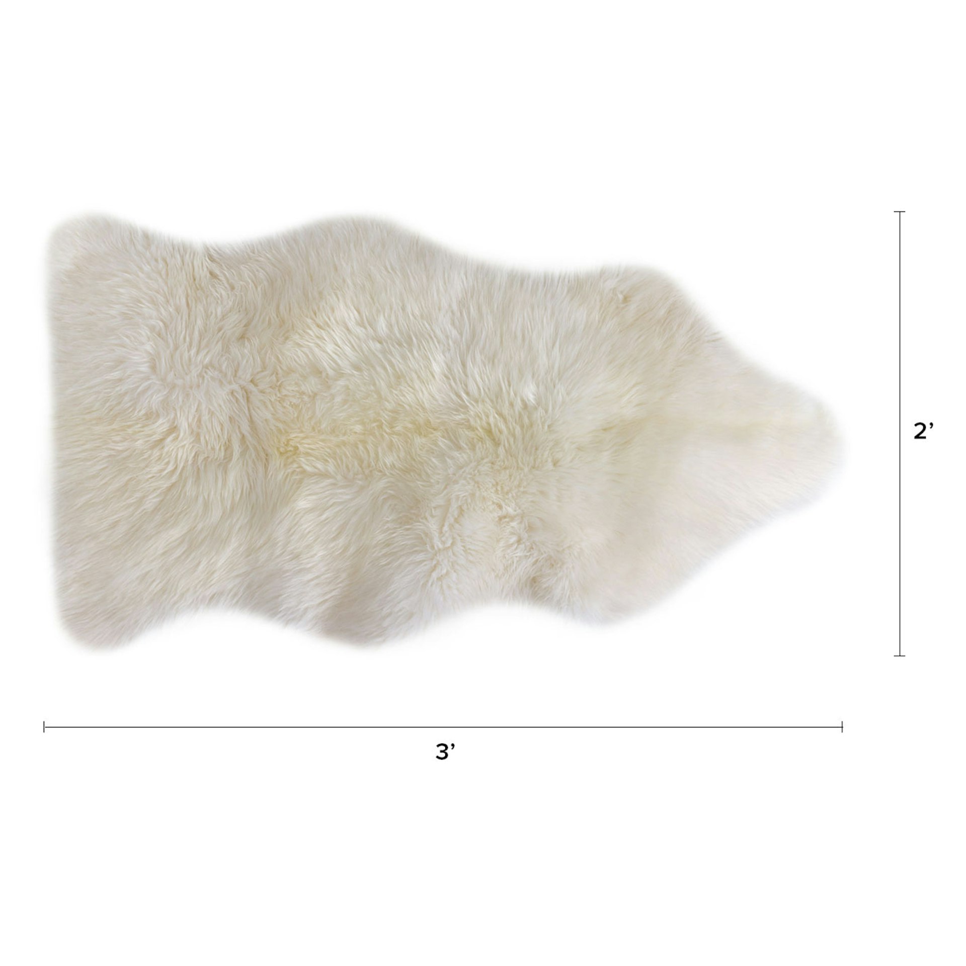 Lanna 2 x 3 Sheepskin Throw - Ivory 10 Lanna 2 x 3 Sheepskin Throw - Ivory