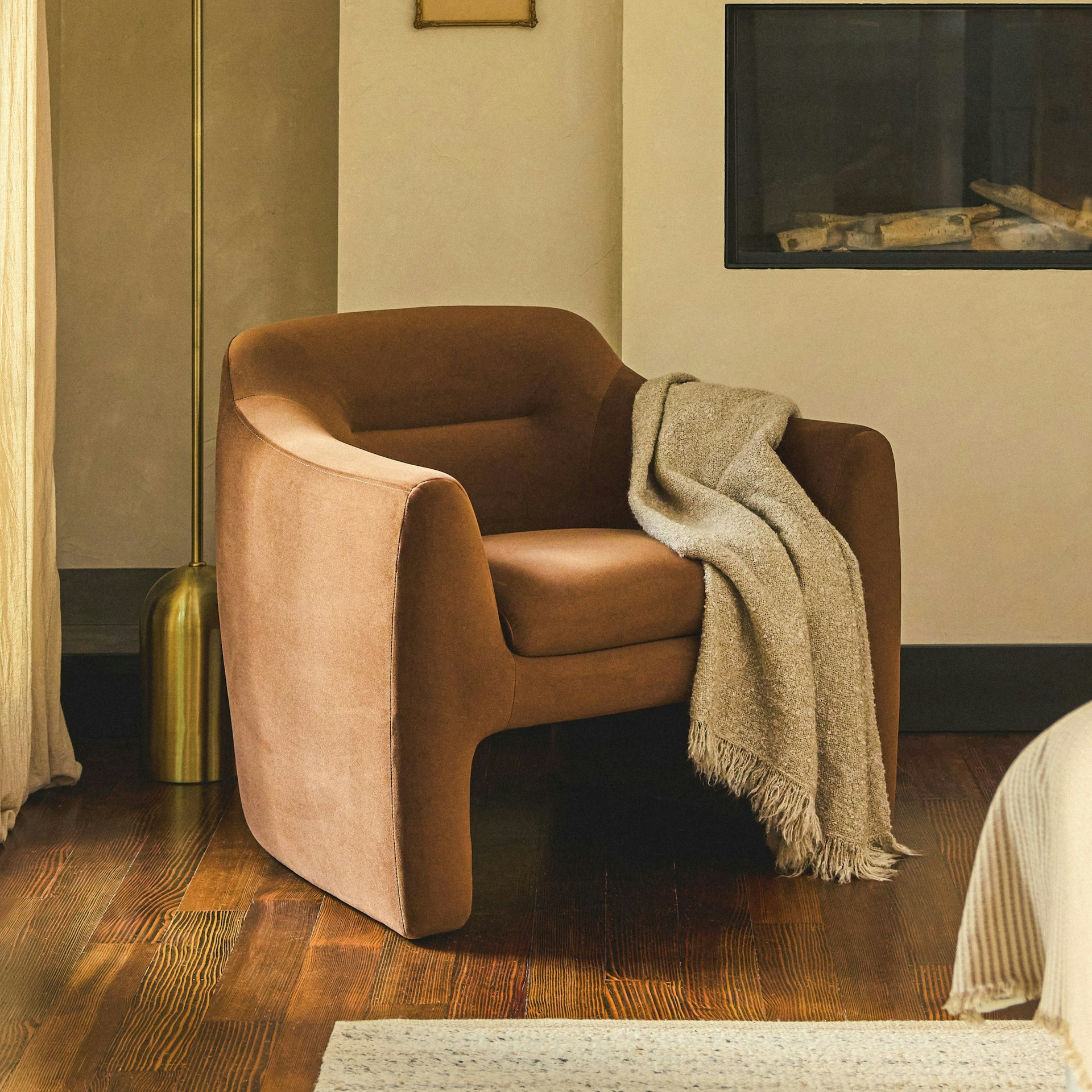 Eleanor 34" Velvet Lounge Chair - Hale Earth 3 Eleanor 34" Velvet Lounge Chair - Hale Earth
