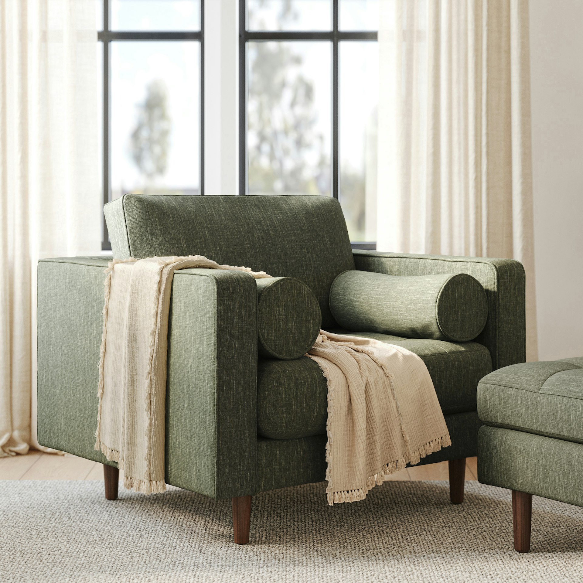 Sven 42" Tufted Lounge Chair - Fir Green