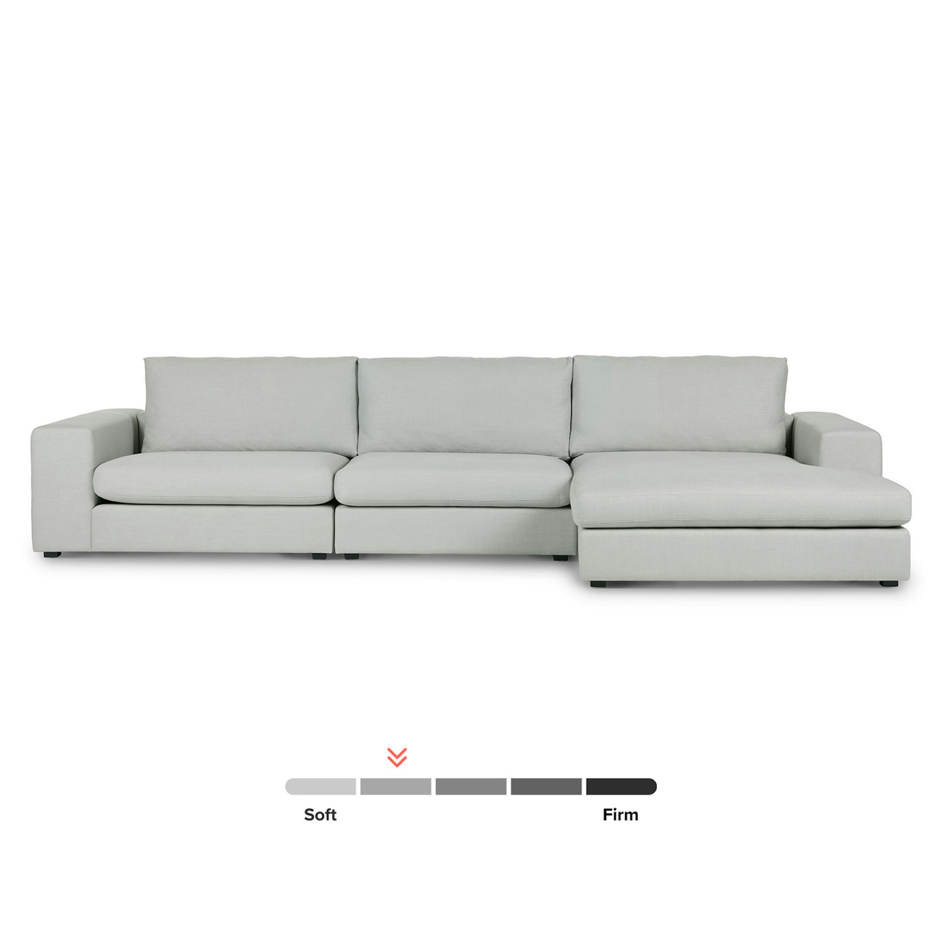 Beta 137.5" Right Modular Chaise Sectional - Welsh Gray 4 Beta 137.5" Right Modular Chaise Sectional - Welsh Gray