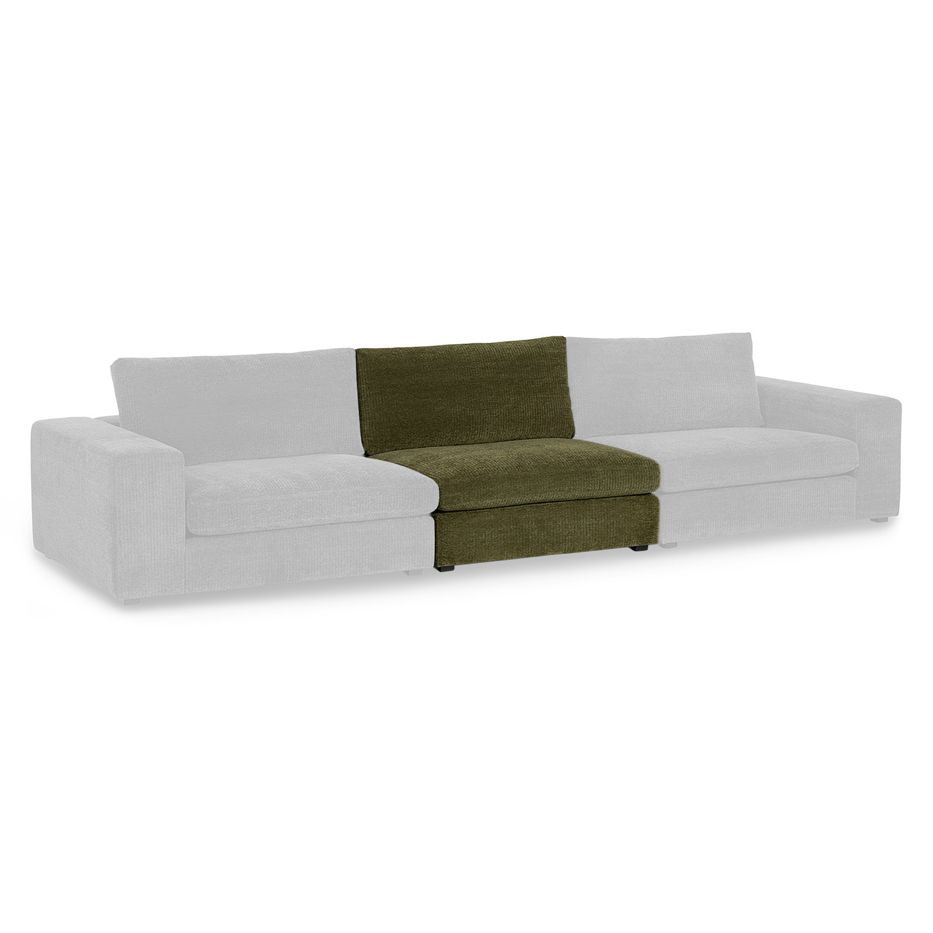Beta 39.5" Armless Chair Module - Cypress Green 4 Beta 39.5" Armless Chair Module - Cypress Green