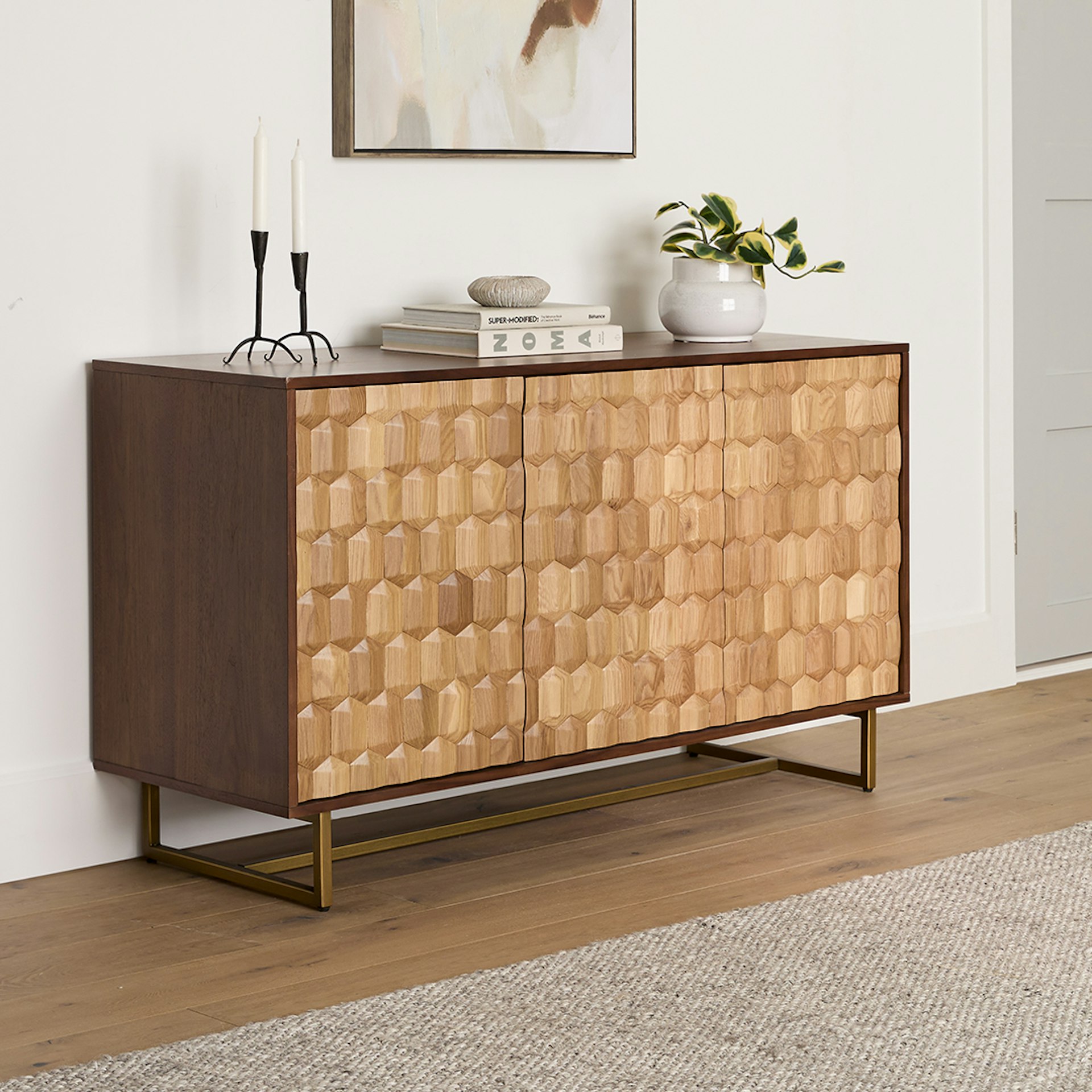 Geome 51" Sideboard - Walnut and Oak