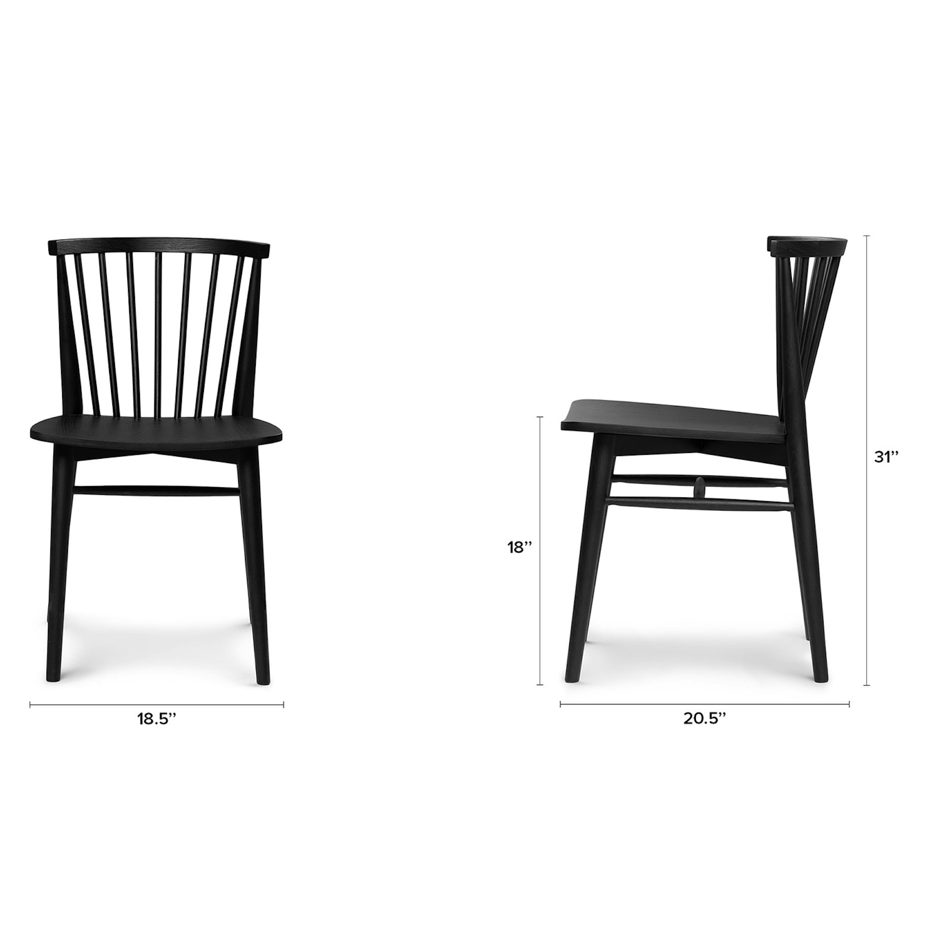 Rus Dining Chair - Black 16 Rus Dining Chair - Black