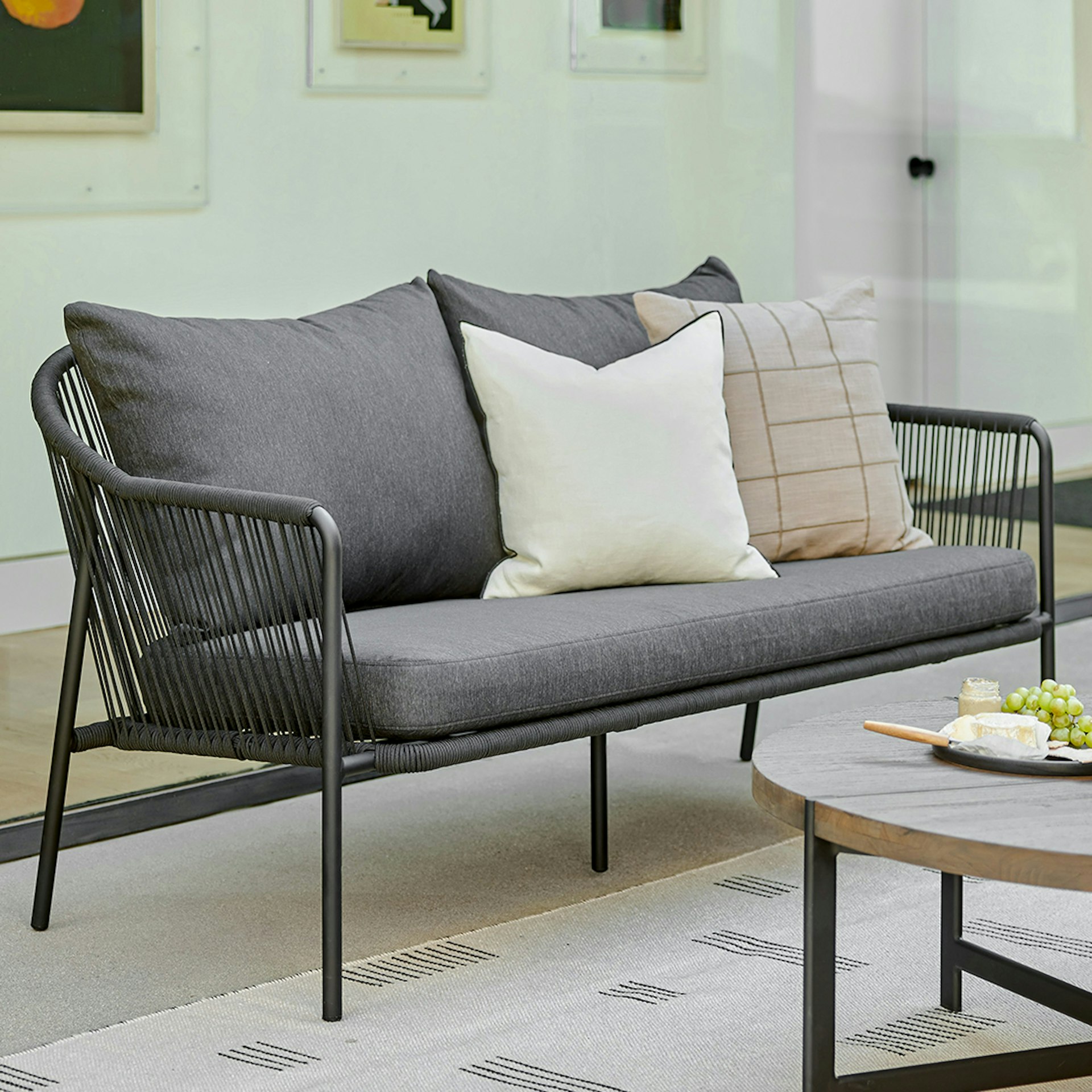 Calicut 67" Outdoor Loveseat - Coast Black