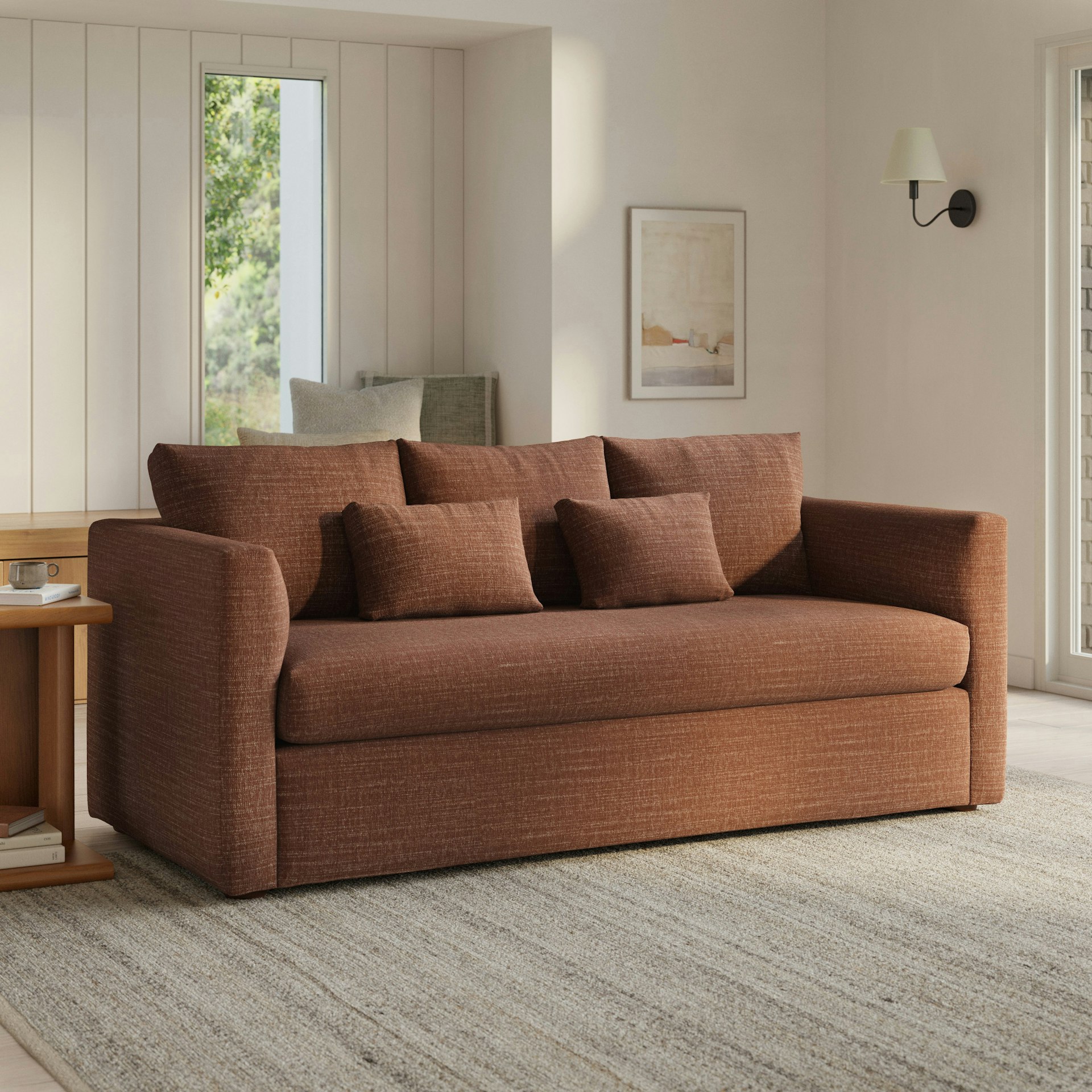 Marina 80" Sofa - Napa Rust