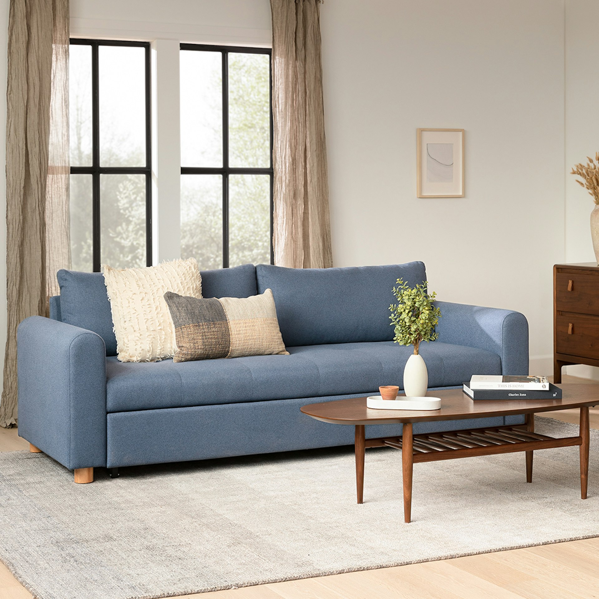 Nordby 87" Sofa Bed - Lull Blue
