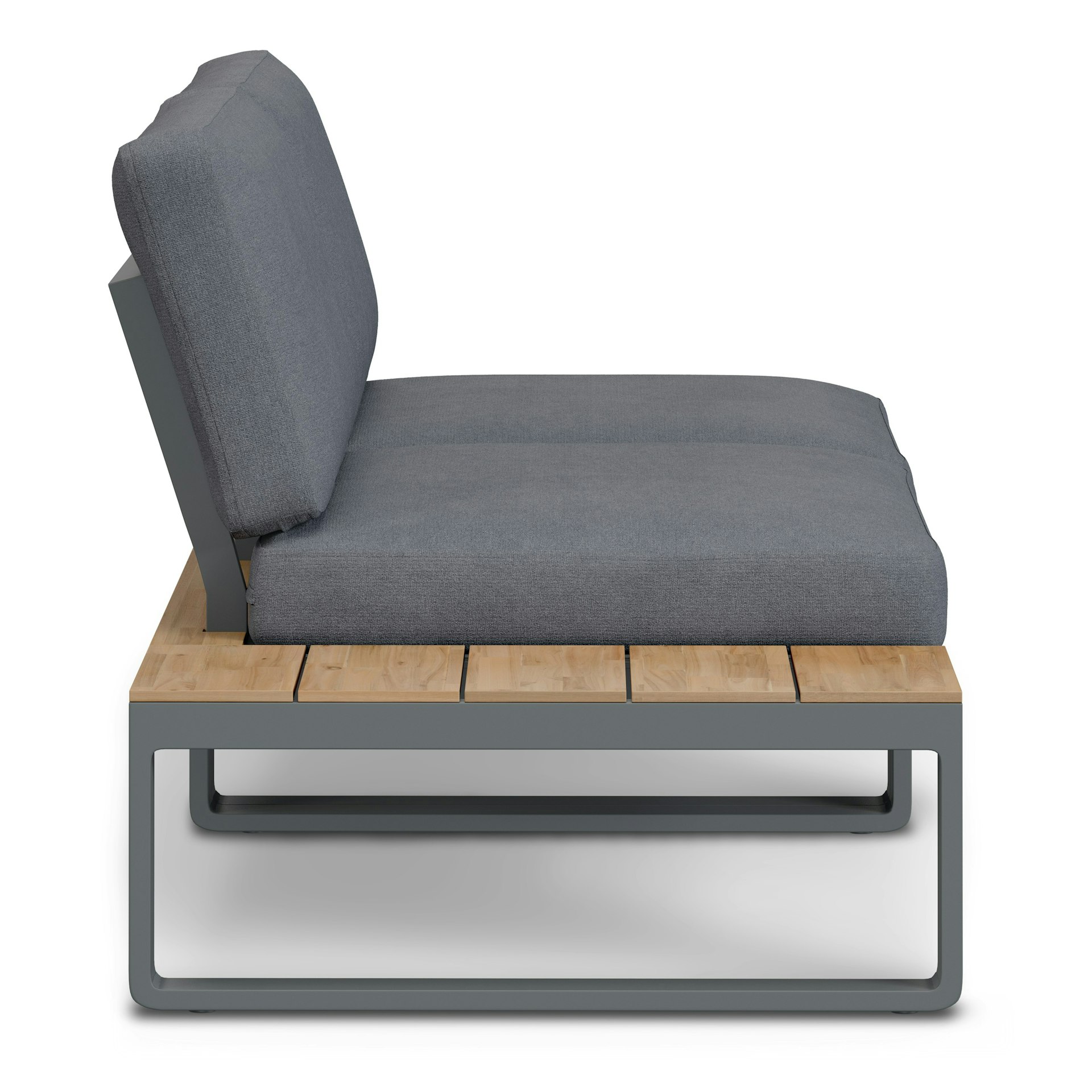 Kezia 68" Outdoor Left Modular Loveseat - Whale Gray 5 Kezia 68" Outdoor Left Modular Loveseat - Whale Gray