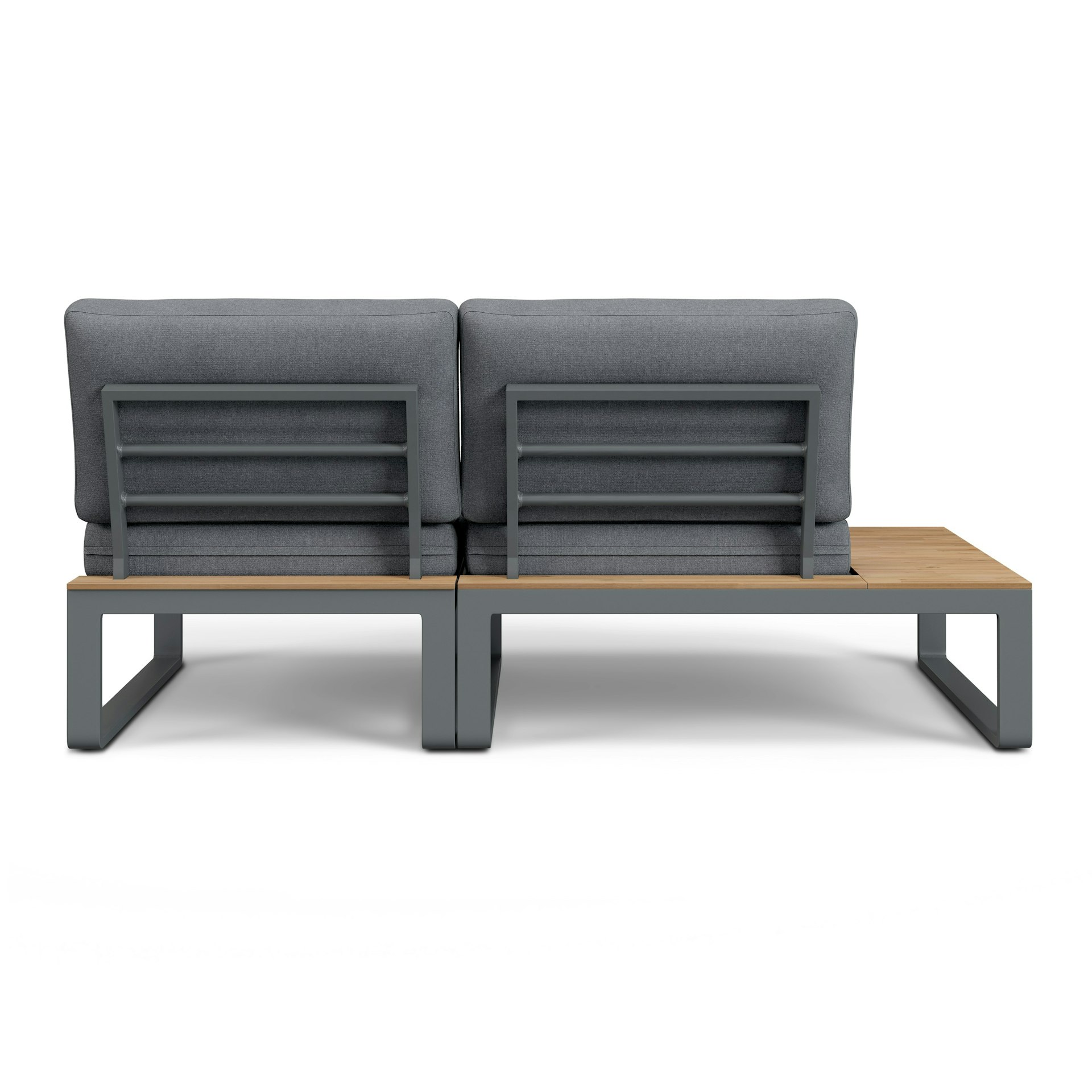 Kezia 68" Outdoor Left Modular Loveseat - Whale Gray 6 Kezia 68" Outdoor Left Modular Loveseat - Whale Gray