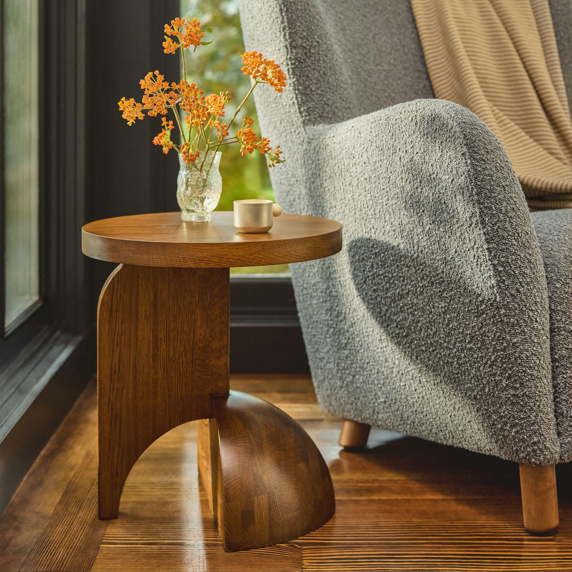 Falco Side Table - Smoked Oak