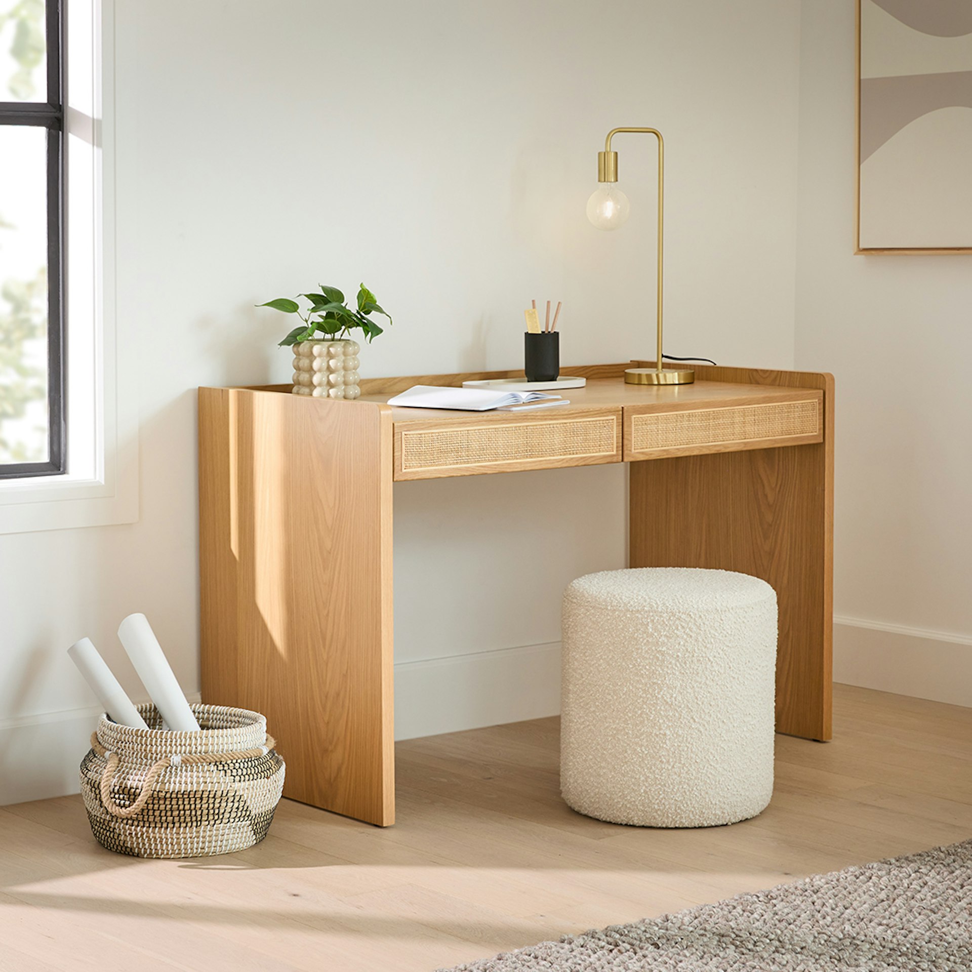 Deca 48" Desk - Oak