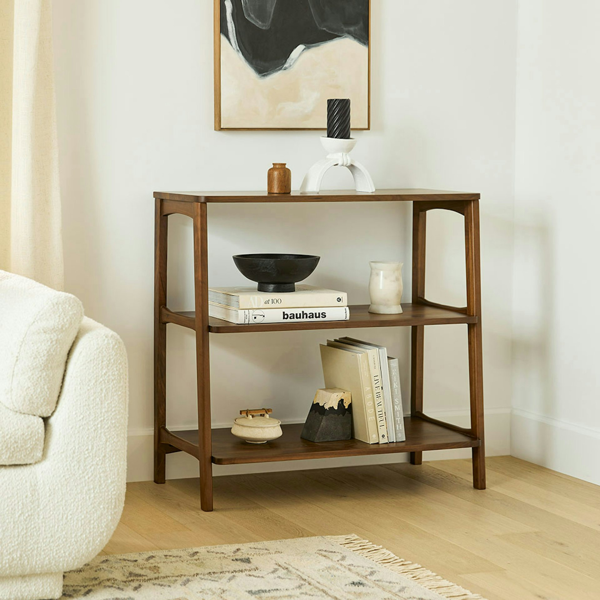 Krossa 36" Shelving Unit, Short - Walnut
