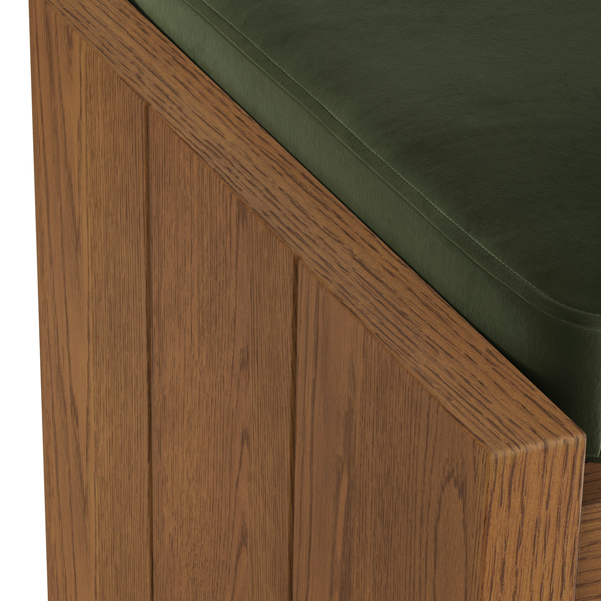 Cassie 56" Velvet Bench - Smoked Oak and Hale Fir Green 11 Cassie 56" Velvet Bench - Smoked Oak and Hale Fir Green