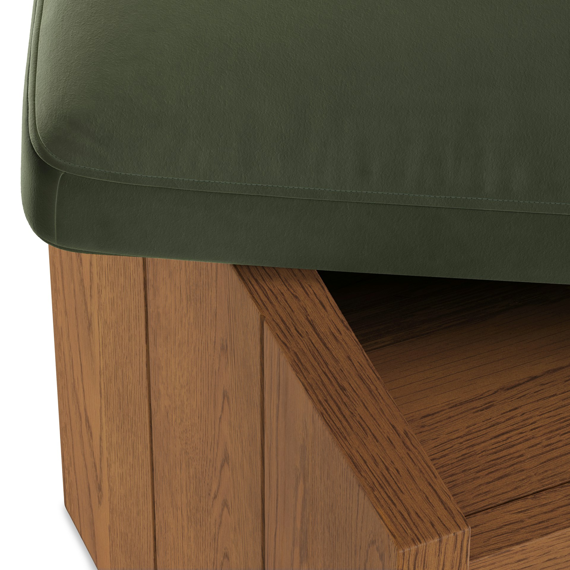 Cassie 56" Velvet Bench - Smoked Oak and Hale Fir Green 12 Cassie 56" Velvet Bench - Smoked Oak and Hale Fir Green